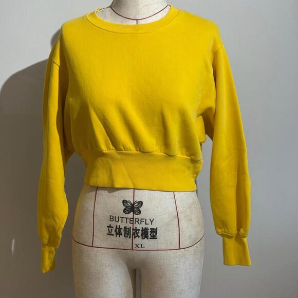 TNA Tops - Tna Cropped Sweat Shirt-Yellow Women's Size XS